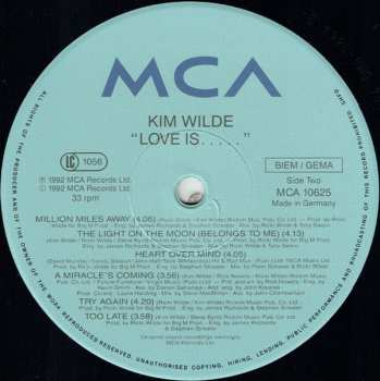 LP Kim Wilde: Love Is PIC | LTD
