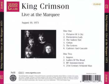 2CD King Crimson: Live At The Marquee (August 10, 1971)