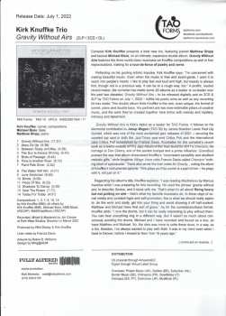2CD Kirk Knuffke Trio: Gravity Without Airs LTD