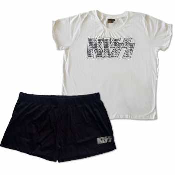Merch Kiss: Damskie Summer Pyjamas Logo Kiss Infill 