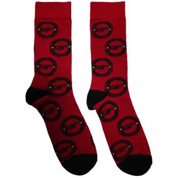 Merch Kiss: Kiss Unisex Ankle Socks: Buzzsaw Logo Pattern (uk Size 6 - 11) UK Size 6 - 11