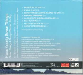 CD Klaus Koenig Seven Things: Seven Things I Always Wanted To Say