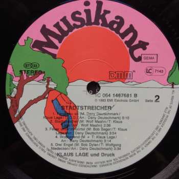 LP Klaus Lage: Stadtstreicher