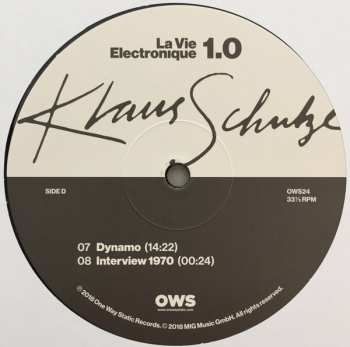 2LP Klaus Schulze: La Vie Electronique Volume 1.0 LTD | DLX