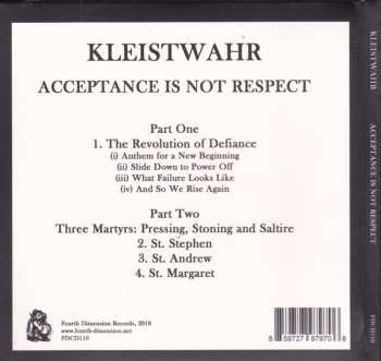 CD Kleistwahr: Acceptance Is Not Respect