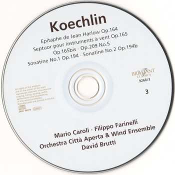3CD Charles Koechlin: Complete Music For Saxophone