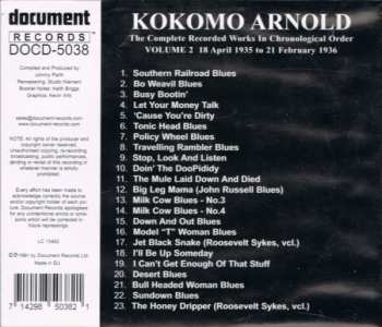 CD Kokomo Arnold: The Complete Recorded Works In Chronological Order: Volume 2 (18 April 1935 To 21 February 1936)