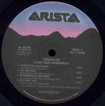 LP Krokus: Alive And Screamin'