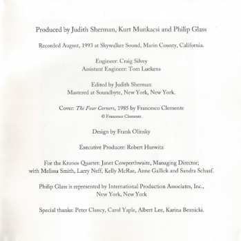 CD Philip Glass: Kronos Quartet Performs Philip Glass