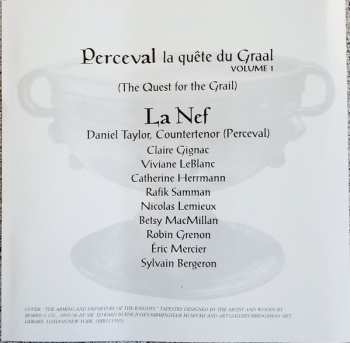 CD La Nef: Perceval (La Quête Du Graal = The Quest For The Grail, Volume 1)