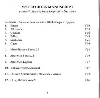 CD La Sainte Folie Fantastique: My Precious Manuscript (Fantastic Sonatas From England To Germany)