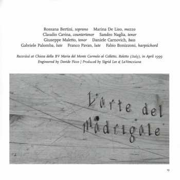 9CD/Zestaw pudełkowy La Venexiana: L'Arte De Madrigale LTD