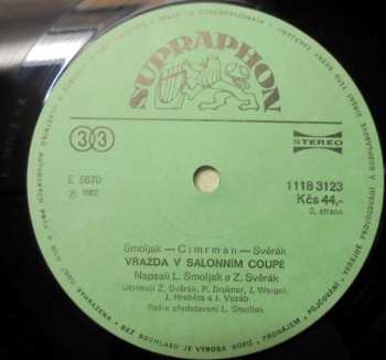 LP Zdeněk Svěrák: Vražda V Salonním Coupé