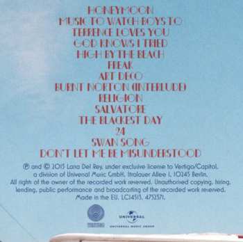 CD Lana Del Rey: Honeymoon