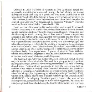 CD Bo Holten: Lagrime Di San Pietro (Spiritual Madrigals)