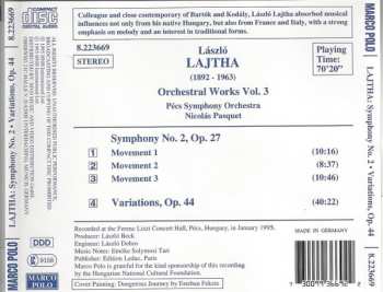 CD Pécs Symphony Orchestra: Orchestral Works Vol. 3: Symphony No. 2 • Variations, Op. 44
