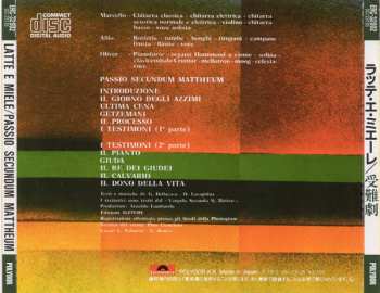 CD Latte E Miele: Passio Secundum Mattheum