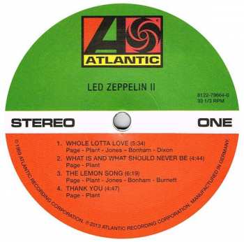 2LP Led Zeppelin: Led Zeppelin II DLX