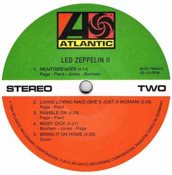 2LP Led Zeppelin: Led Zeppelin II DLX