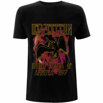 Merch Led Zeppelin: Koszulka Black Flames 