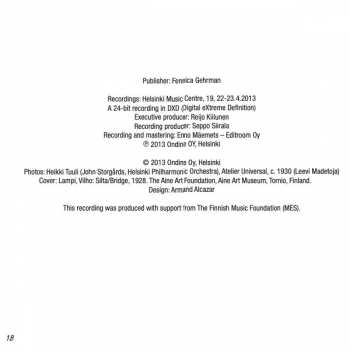 CD Helsinki Philharmonic Orchestra: Symphonies 1 & 3 - Okon Fuoko Suite