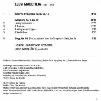 CD Helsinki Philharmonic Orchestra: Symphony No.2, Kullervo, Elegy