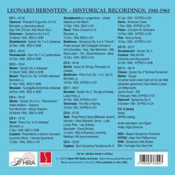 12CD/Zestaw pudełkowy Leonard Bernstein: Historical Recordings 1941 - 1961