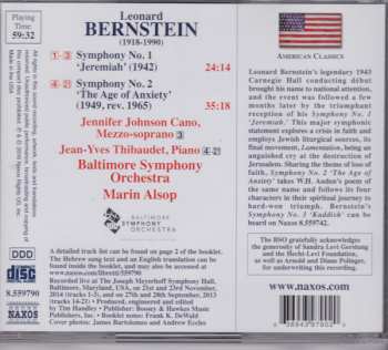 CD Leonard Bernstein: Symphonies Nos. 1 And 2