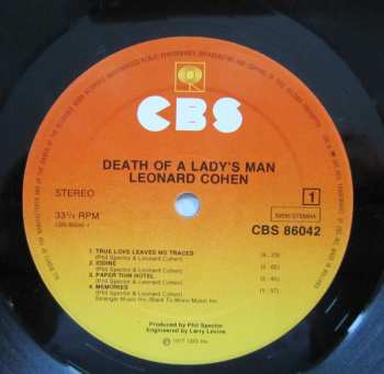 LP Leonard Cohen: Death Of A Ladies' Man