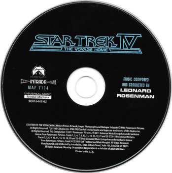 CD Leonard Rosenman: Star Trek IV: The Voyage Home (Music From The Motion Picture)