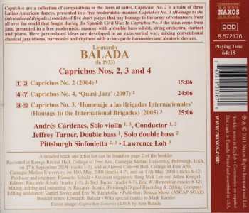 CD Leonardo Balada: Caprichos Nos. 2, 3 And 4