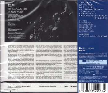 CD Stanley Turrentine: Les McCann Ltd. In New York (Recorded "Live" At The Village Gate) LTD