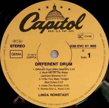 LP Linda Ronstadt: Different Drum