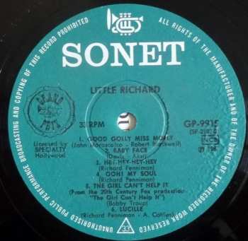 LP Little Richard: Good Golly Miss Molly & 11 Other All-Time Hits By