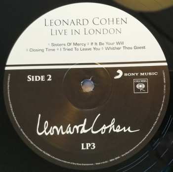 3LP Leonard Cohen: Live In London
