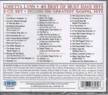2CD Loretta Lynn: 40 Best Of Must Have Hits