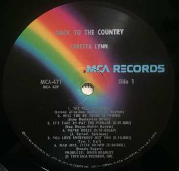 LP Loretta Lynn: Back To The Country