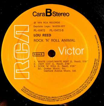 LP Lou Reed: Rock N Roll Animal