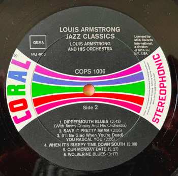 LP Louis Armstrong And His Orchestra: Jazz Classics