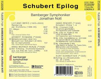 CD Bamberger Symphoniker: Schubert Epilog