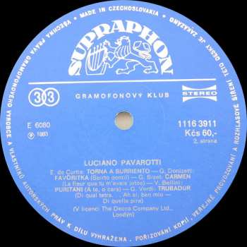 2LP Luciano Pavarotti: Tenor (2xLP)