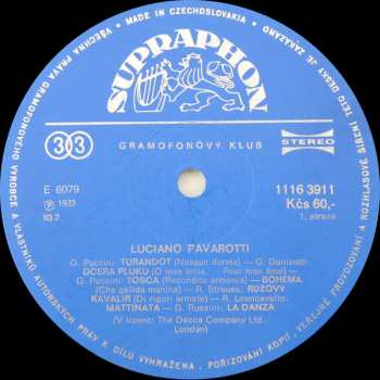 2LP Luciano Pavarotti: Tenor (2xLP)