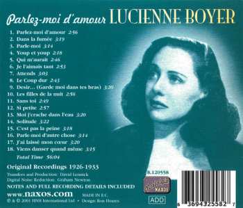 CD Lucienne Boyer: Parlez-Moi D'Amour (Original Recordings 1926-1933)