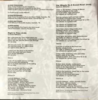 CD Lucinda Williams: Car Wheels On A Gravel Road