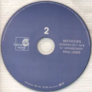 3CD Ludwig van Beethoven: #3 : Sonatas Op. 2, 7, 26 27 "Moonlight", 54, 57 "Appassionata"