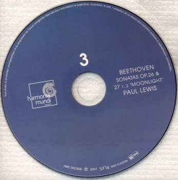 3CD Ludwig van Beethoven: #3 : Sonatas Op. 2, 7, 26 27 "Moonlight", 54, 57 "Appassionata"