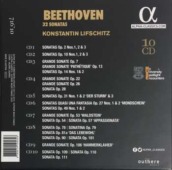 10CD/Zestaw pudełkowy Ludwig van Beethoven: 32 Sonatas