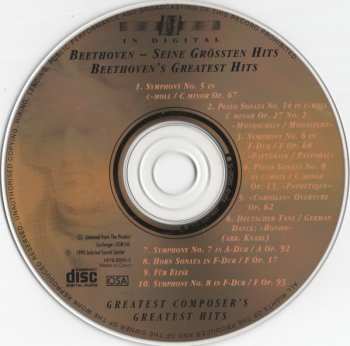 CD Ludwig van Beethoven: Beethovens Greatest Hits - Seine Gróssten Hits