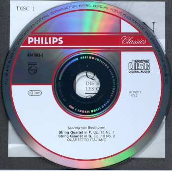 10CD/Zestaw pudełkowy Ludwig van Beethoven: Complete String Quartets = Die Streichquartette - Les Quatuors À Cordes