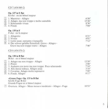 10CD/Zestaw pudełkowy Ludwig van Beethoven: Complete String Quartets = Die Streichquartette - Les Quatuors À Cordes